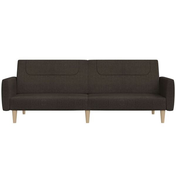 vidaXL k&eacute;tszem&eacute;lyes barna sz&ouml;vet kanap&eacute;&aacute;gy