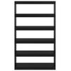 vidaXL fekete tömör fenyőfa könyvszekrény/térelválasztó 100x30x167,5cm