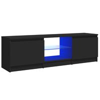 vidaXL fekete TV-szekrény LED lámpákkal 120 x 30 x 35,5 cm