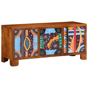 vidaXL Cipőpad t&aacute;rol&oacute;val M&eacute;z barna 100 x 35 x 45 cm T&ouml;m&ouml;r ak&aacute;cfa