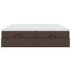 vidaXL Ottom&aacute;n &aacute;gykeret matraccal Barna 200x200cm műbőrrel