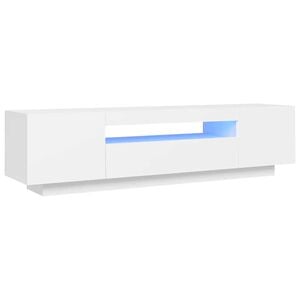 vidaXL feh&eacute;r TV-szekr&eacute;ny LED-l&aacute;mp&aacute;kkal 160 x 35 x 40 cm