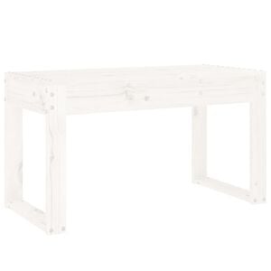 vidaXL feh&eacute;r t&ouml;m&ouml;r fenyőfa kerti pad 80x38x45 cm