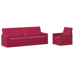 vidaXL Kanap&eacute; Szett 2 pcs Bord&oacute; B&aacute;rsony