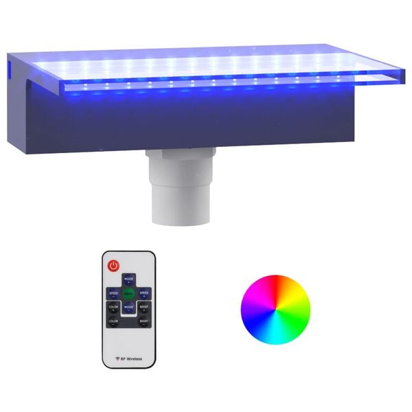 vidaXL akril v&iacute;zes&eacute;skifoly&oacute; RGB LED-ekkel 30 cm