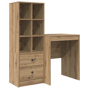 vidaXL Asztal Artisan t&ouml;lgy 105,5 x 50 x 127 cm 2 db