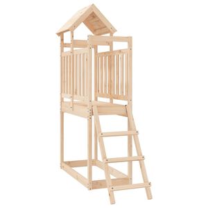 vidaXL t&ouml;m&ouml;r fenyőfa k&uuml;lt&eacute;ri j&aacute;tsz&oacute;szett 53 x 110 x 214 cm