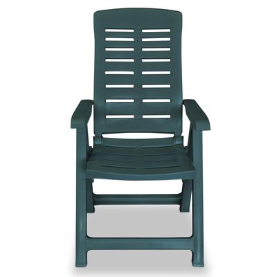 vidaXL 6 db zöld dönthető műanyag kerti szék