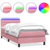 vidaXL r&oacute;zsasz&iacute;n b&aacute;rsony rug&oacute;s &eacute;s LED-es &aacute;gy matraccal 80x210 cm