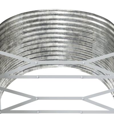 vidaXL ezüstszínű porszórt acél kerti magaságyás 554x100x68 cm