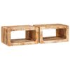 vidaXL &Eacute;jjeli asztal 2 pcs Barna 45 x 30 x 24 cm T&ouml;m&ouml;r Mang&oacute;f&aacute;t