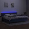 vidaXL k&eacute;k sz&ouml;vet rug&oacute;s &eacute;s LED-es &aacute;gy matraccal 200 x 200 cm