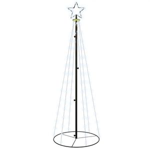 vidaXL k&uacute;p alak&uacute; kar&aacute;csonyfa 108 hideg feh&eacute;r LED-del 70 x 180 cm