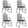 vidaXL 4 db fekete PVC rattan kerti sz&eacute;k 58 x 59 x 85,5 cm