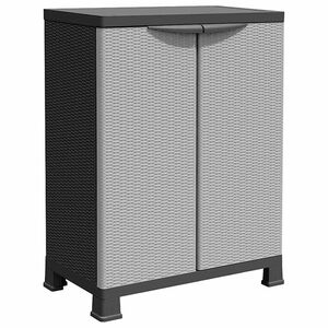 vidaXL rattanst&iacute;lus&uacute; műanyag szekr&eacute;ny 68 x 39 x 92 cm