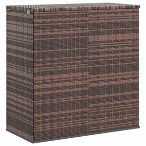 vidaXL barna polyrattan kerti p&aacute;rnatart&oacute; doboz 100 x 49 x 103,5 cm