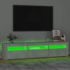 vidaXL betonszürke TV-szekrény LED lámpákkal 180x35x40 cm