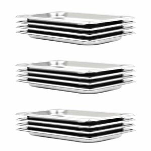 vidaXL 12 db rozsdamentes ac&eacute;l Gasztronorm ed&eacute;ny GN 1/3 20 mm