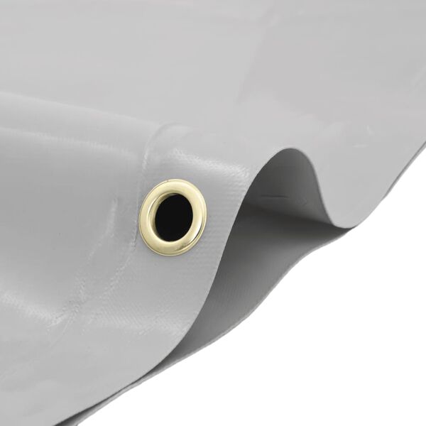 vidaXL szürke ponyva Ø 4 m 650 g/m²