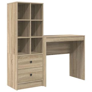 vidaXL Asztal Sonoma t&ouml;lgy 125,5 x 40 x 127 cm 2 db