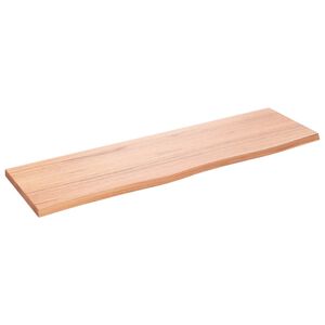 vidaXL vil&aacute;gosbarna kezelt t&ouml;m&ouml;r t&ouml;lgyfa fali polc 100x30x2 cm