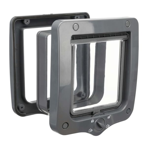 TRIXIE 4 pozíciós szürke macskaajtó 2 alagúttal