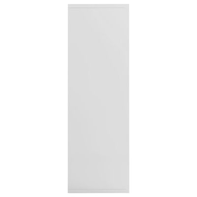 vidaXL magasfényű fehér forgácslap könyv-/tálalószekrény 50x25x80 cm