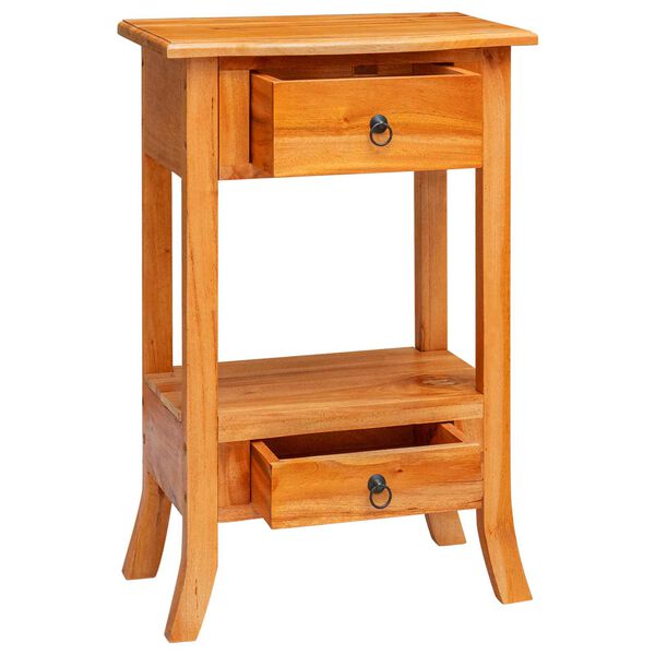 vidaXL Konzolasztal Term&eacute;szetes 50,5 x 30 x 75,5 cm T&ouml;m&ouml;r Mahag&oacute;ni Fa