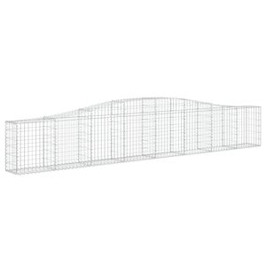 vidaXL &iacute;ves horganyzott vas gabion kos&aacute;r 400x30x60/80 cm