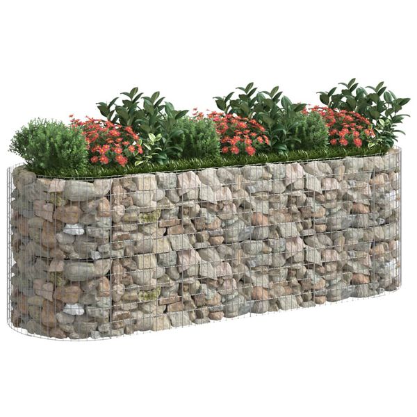 vidaXL horganyzott vas gabion magaságyás 300x100x100 cm