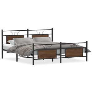 vidaXL barna t&ouml;lgy sz&iacute;nű f&eacute;m &aacute;gykeret matrac n&eacute;lk&uuml;l 160 x 200 cm