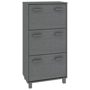 vidaXL HAMAR s&ouml;t&eacute;tsz&uuml;rke t&ouml;m&ouml;r fenyőfa cipőszekr&eacute;ny 59,5 x 35 x 117 cm