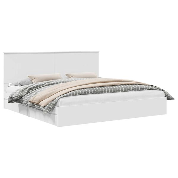 vidaXL T&aacute;rol&oacute;s &Aacute;gy fejt&aacute;ml&aacute;val fi&oacute;kkal Feh&eacute;r 200 x 200 cm Faanyag