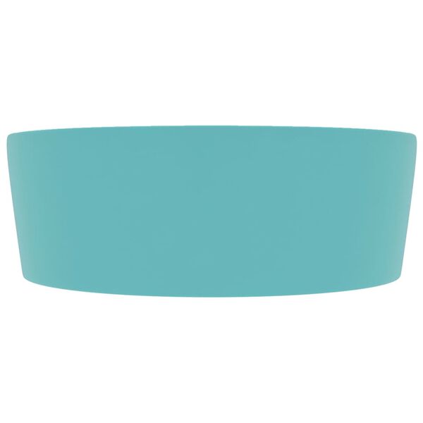 vidaXL matt vil&aacute;gosz&ouml;ld luxus ker&aacute;mia mosd&oacute;kagyl&oacute; t&uacute;lfoly&oacute;val 36x13 cm