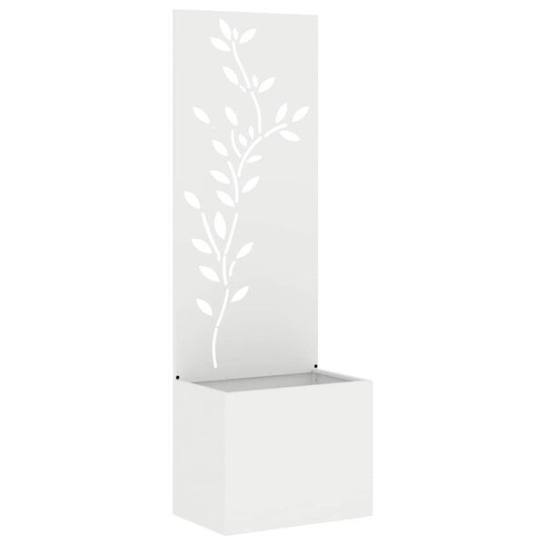 vidaXL Kertv&eacute;dő v&aacute;szon Feh&eacute;r 50 x 140 cm Hidegen hengerelt ac&eacute;l