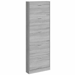 vidaXL sz&uuml;rke sonoma sz&iacute;nű szerelt fa cipősszekr&eacute;ny 59 x 17 x 169 cm
