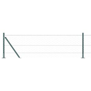 vidaXL Hatsz&ouml;gletű ker&iacute;t&eacute;s beton alappal 50 x 0,6 m PVC-bevonatos ac&eacute;l