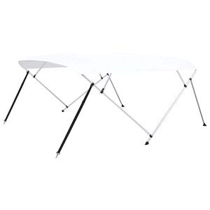 vidaXL feh&eacute;r n&eacute;gy&aacute;g&uacute; bimini tető 243 x (230-244) x 137 cm