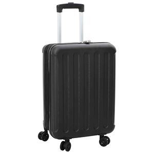 vidaXL Bőr&ouml;nd z&aacute;rral Fekete 43 x 27 x 66 cm ABS Műanyag