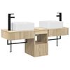 vidaXL F&uuml;rdőszobai Szekr&eacute;ny Szett 3 db Sonoma T&ouml;lgy 53 x 35 x 39 cm