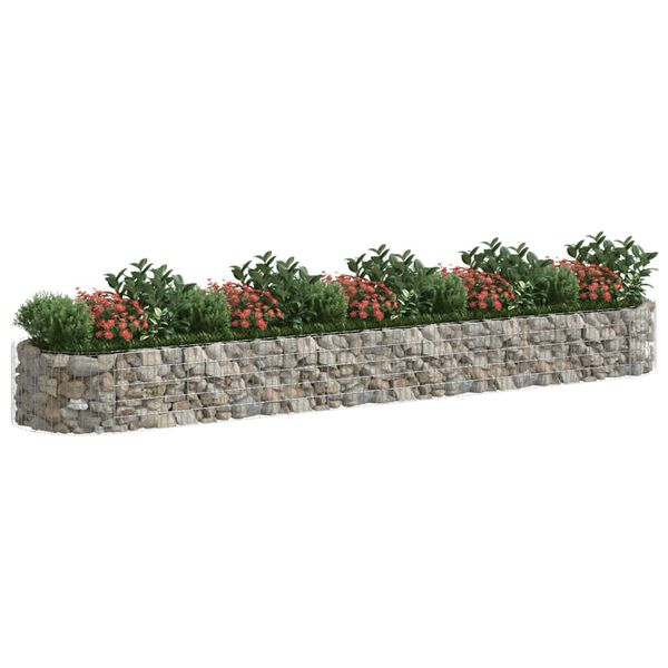 vidaXL horganyzott vas gabion magaságyás 500x100x50 cm