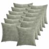 vidaXL P&aacute;rna huzat 12 db HEERLEN Z&ouml;ld 40 x 40 cm Chenille Sz&ouml;vet