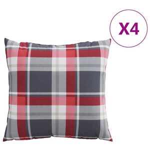 vidaXL 4 db piros kock&aacute;s mint&aacute;s kanap&eacute;p&aacute;rna 40 x 40 cm sz&ouml;vet