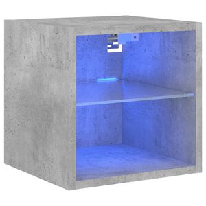 vidaXL betonsz&uuml;rke fali TV-szekr&eacute;ny LED-vil&aacute;g&iacute;t&aacute;ssal 30 x 28,5 x 30 cm