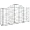 vidaXL 5 db íves horganyzott vas gabion kosár 200x30x100/120 cm