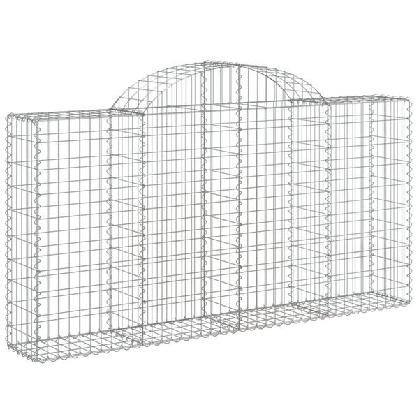 vidaXL 5 db íves horganyzott vas gabion kosár 200x30x100/120 cm