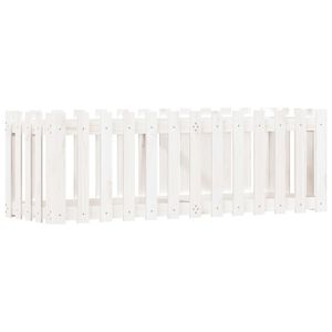 vidaXL feh&eacute;r t&ouml;m&ouml;r fenyőfa kerti magas&aacute;gy&aacute;s ker&iacute;t&eacute;ssel 150x50x50 cm