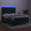vidaXL s&ouml;t&eacute;tz&ouml;ld b&aacute;rsony rug&oacute;s &eacute;s LED-es &aacute;gy matraccal 140x190 cm