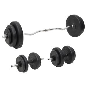 vidaXL egykezes &eacute;s k&eacute;tkezes s&uacute;lyz&oacute;k s&uacute;lyt&aacute;rcs&aacute;kkal 60 kg