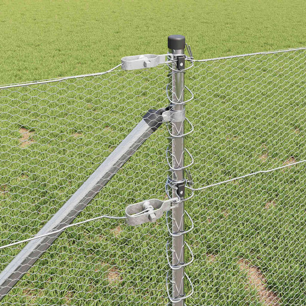 vidaXL Ker&iacute;t&eacute;soszlop Ez&uuml;st 50 x 0,6 m (13 mm h&aacute;l&oacute;) Ac&eacute;l